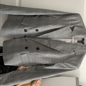 Grey Plaid Blazer